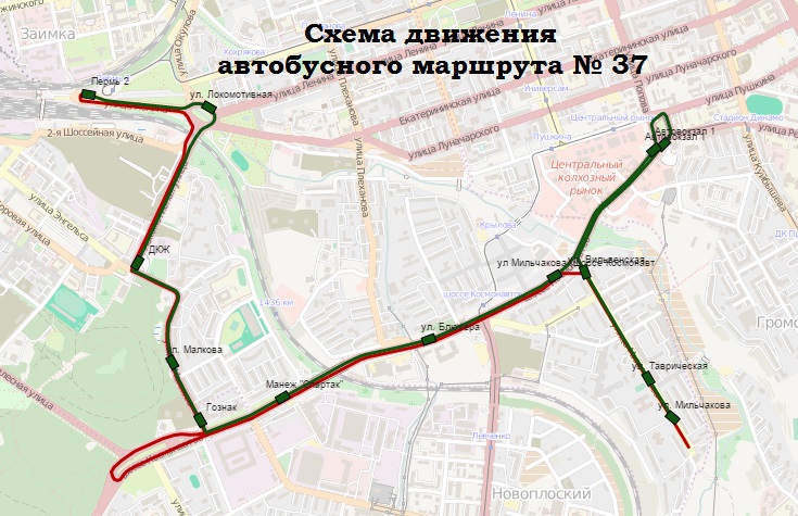 Сегодня изменилась схема движения автобусного маршрута №37