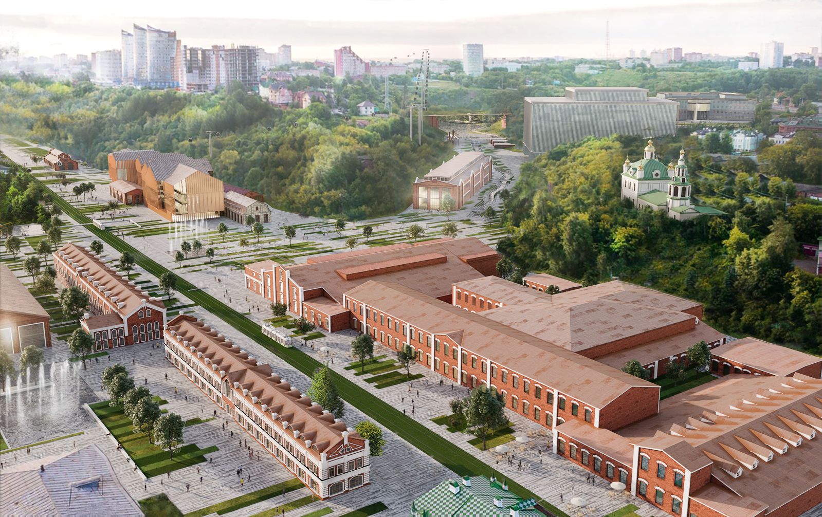 В Перми показали каким станет пространство завода имени Шпагина к 300-летию города