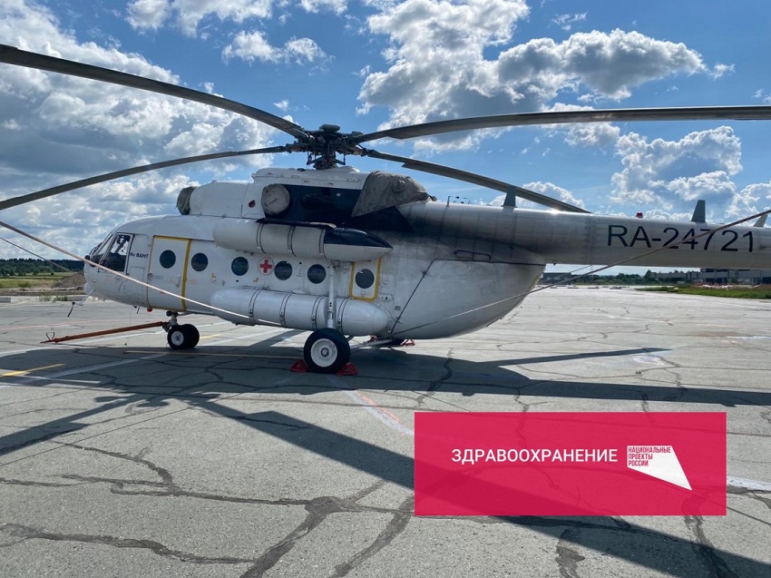 С середины июля 2021 года вертолет санавиации в Пермском крае совершил 72 вылета