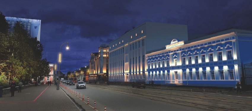 Здание Главпочтамта в Перми выкрасят в бежевый лен и охра экрю