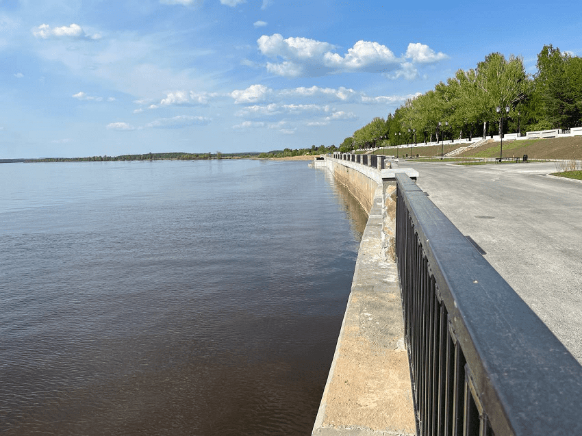 В Прикамье укрепили берег Воткинского водохранилища и благоустроили набережную в Усть-Качке