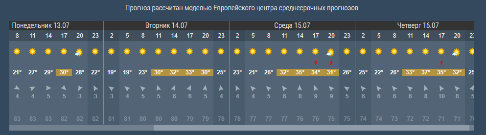 Жара свыше 30 ‎℃ вернется в Прикамье с понедельника
