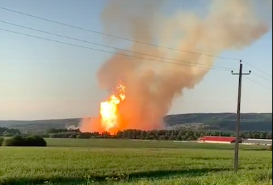 В Пермском крае полностью потушили пожар на газопроводе