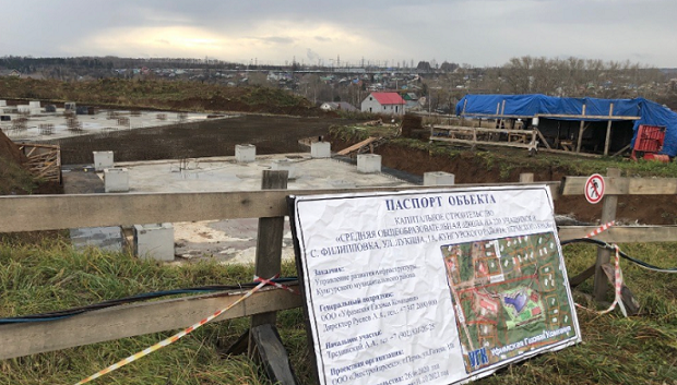 Власти Кунгурского округа вновь начали поиск подрядчика для возведения школы в Филипповке за 266,3 млн рублей