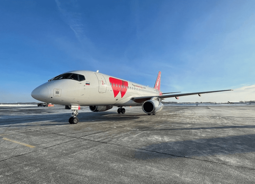 Первый самолет авиакомпании Red Wings приземлился в международном аэропорту «Пермь» для базирования