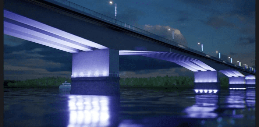 В Перми на Коммунальном мосту обновят архитектурную подсветку